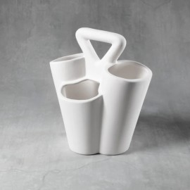 Ceramic Bisque Brush Caddy Ceramic Bisque Brush Caddy